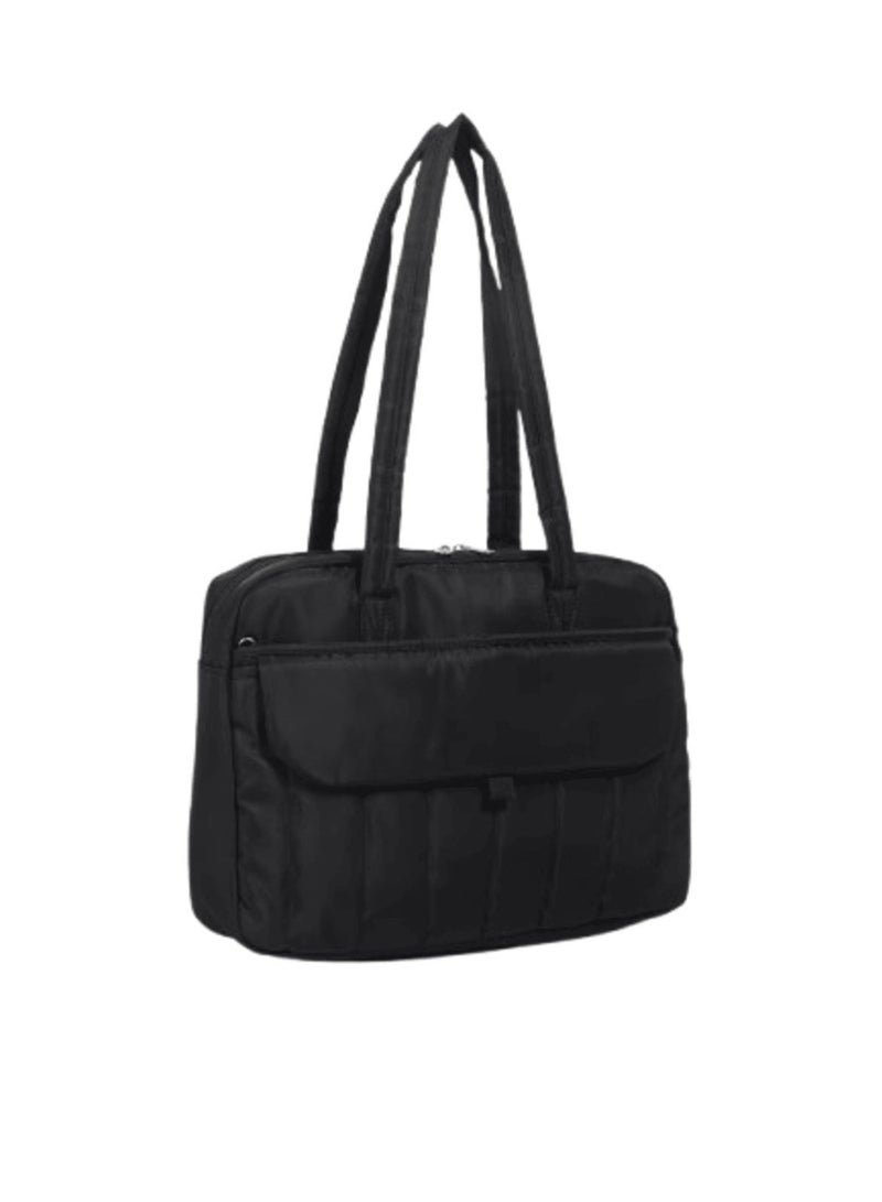 حقيبة كتف للكمبيوتر المحمول وأجهزة ماك بوك (15.6) بوصة بسعة كبيرة، مثالية للسفر والعمل كما أنها مقاومة للماء والسقوط، حقيبة يد بسيطة من قماش أكسفورد للرجال والنساء 43*33*6.5 سم - Image 1